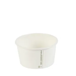 White Compostable Soup Container 12oz - 500 Pack