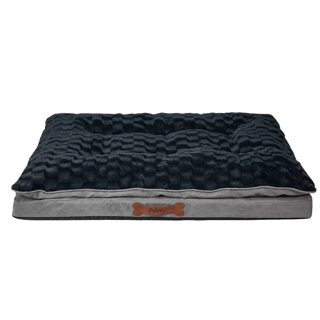 XLarge Dog Beds Calming Warm Soft Plush Comfy - Grey