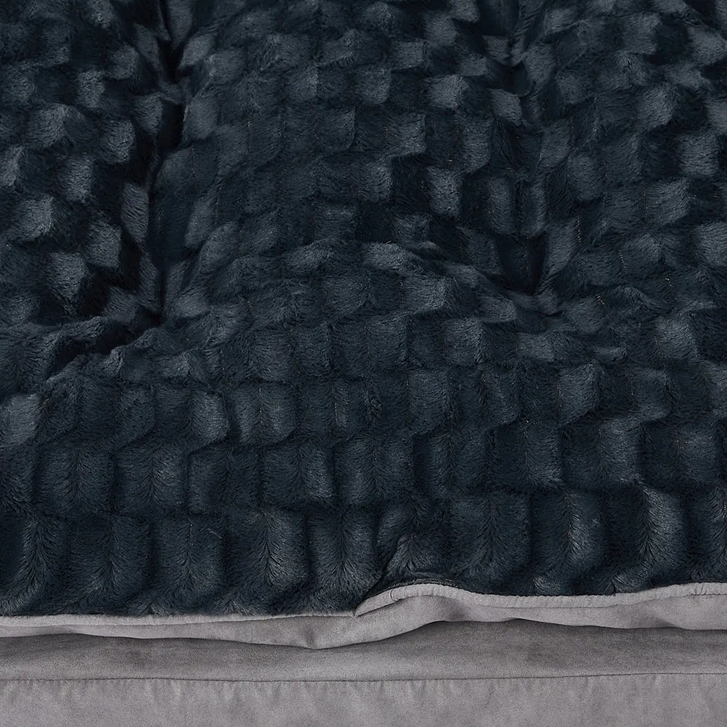 XLarge Dog Beds Calming Warm Soft Plush Comfy - Grey