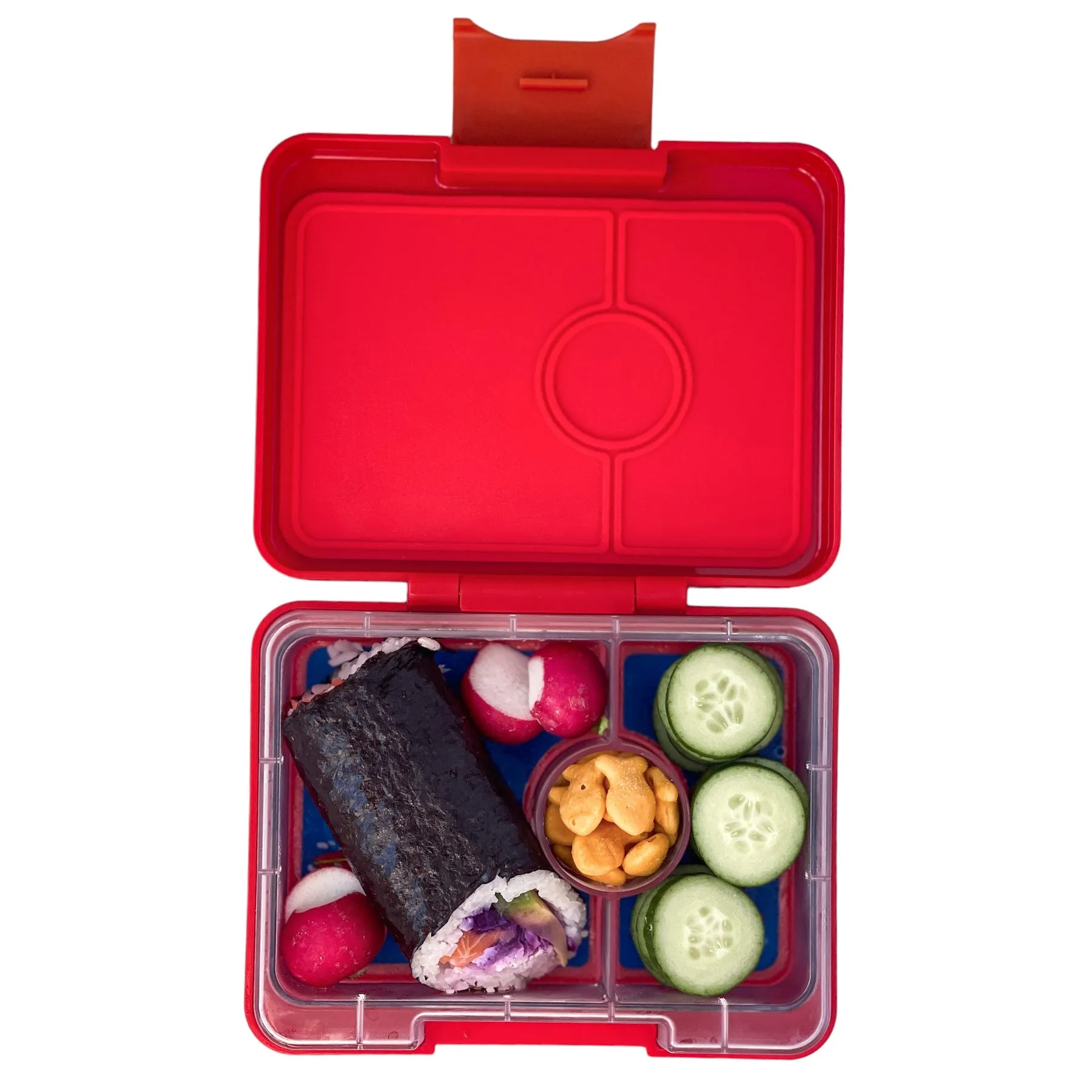 Yumbox Mini Snack - 3 Compartment Lunch Box - Roar Red Polar Bear