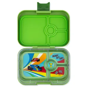Yumbox Panino 4 Compartment Matcha Green with Race Cars Tray